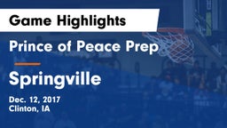 Prince of Peace Prep  vs Springville  Game Highlights - Dec. 12, 2017