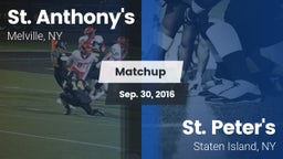 Matchup: St. Anthony's vs. St. Peter's  2016