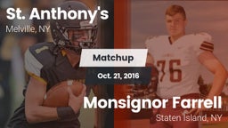 Matchup: St. Anthony's vs. Monsignor Farrell  2016