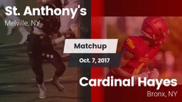 Matchup: St. Anthony's vs. Cardinal Hayes  2017