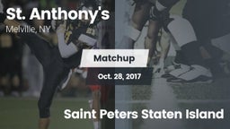 Matchup: St. Anthony's vs. Saint Peters Staten Island 2017