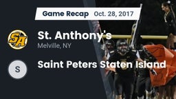 Recap: St. Anthony's  vs. Saint Peters Staten Island 2017