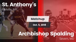 Matchup: St. Anthony's vs. Archbishop Spalding  2018