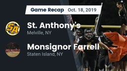 Recap: St. Anthony's  vs. Monsignor Farrell  2019