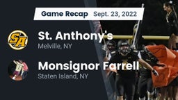Recap: St. Anthony's  vs. Monsignor Farrell  2022