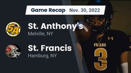 Recap: St. Anthony's  vs. St. Francis  2022