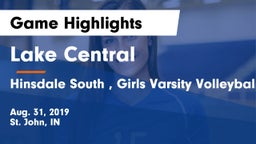 Lake Central  vs Hinsdale South , Girls Varsity Volleyball - Darien IL Game Highlights - Aug. 31, 2019