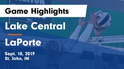 Lake Central  vs LaPorte  Game Highlights - Sept. 18, 2019