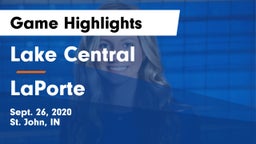 Lake Central  vs LaPorte  Game Highlights - Sept. 26, 2020