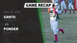 Recap: Santo  vs. Ponder  2016