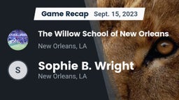 Recap: The Willow School of New Orleans vs. Sophie B. Wright  2023