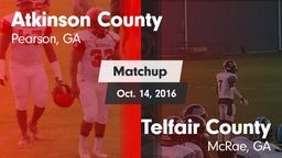 Matchup: Atkinson County vs. Telfair County  2016