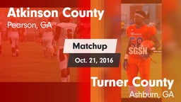 Matchup: Atkinson County vs. Turner County  2016