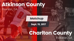 Matchup: Atkinson County vs. Charlton County  2017