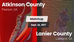 Matchup: Atkinson County vs. Lanier County  2017