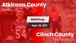 Matchup: Atkinson County vs. Clinch County  2017