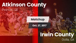 Matchup: Atkinson County vs. Irwin County  2017