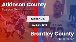 Matchup: Atkinson County vs. Brantley County  2018