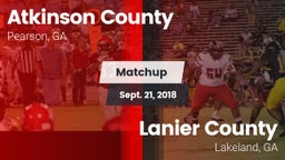 Matchup: Atkinson County vs. Lanier County  2018