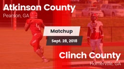 Matchup: Atkinson County vs. Clinch County  2018