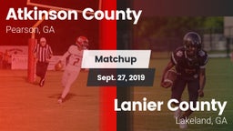 Matchup: Atkinson County vs. Lanier County  2019
