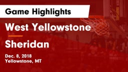 West Yellowstone  vs Sheridan Game Highlights - Dec. 8, 2018