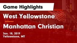 West Yellowstone  vs Manhattan Christian  Game Highlights - Jan. 18, 2019