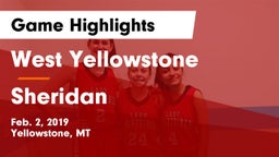 West Yellowstone  vs Sheridan Game Highlights - Feb. 2, 2019
