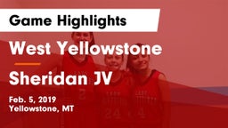 West Yellowstone  vs Sheridan JV Game Highlights - Feb. 5, 2019