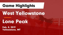 West Yellowstone  vs Lone Peak  Game Highlights - Feb. 8, 2019