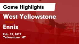 West Yellowstone  vs Ennis  Game Highlights - Feb. 23, 2019