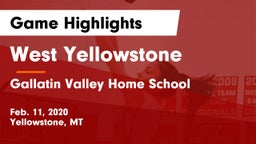 West Yellowstone  vs Gallatin Valley Home School Game Highlights - Feb. 11, 2020