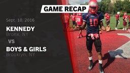 Recap: Kennedy  vs. Boys & Girls  2016