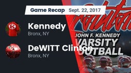 Recap: Kennedy  vs. DeWITT Clinton  2017
