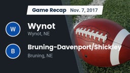 Recap: Wynot  vs. Bruning-Davenport/Shickley  2017