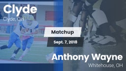 Matchup: Clyde vs. Anthony Wayne  2018