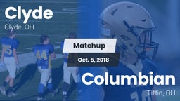 Matchup: Clyde vs. Columbian  2018