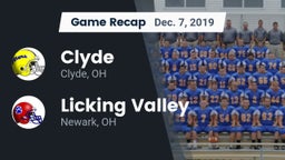 Recap: Clyde  vs. Licking Valley  2019
