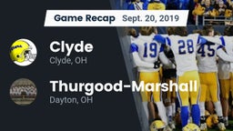 Recap: Clyde  vs. Thurgood-Marshall  2019