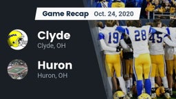 Recap: Clyde  vs. Huron  2020