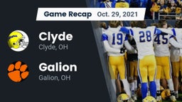 Recap: Clyde  vs. Galion  2021