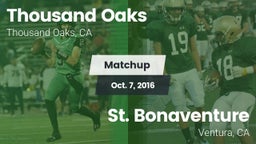 Matchup: Thousand Oaks High vs. St. Bonaventure  2016