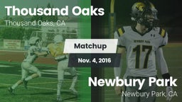 Matchup: Thousand Oaks High vs. Newbury Park  2016