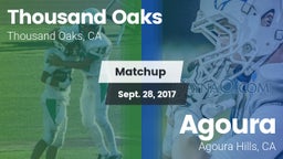 Matchup: Thousand Oaks High vs. Agoura  2017