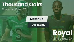 Matchup: Thousand Oaks High vs. Royal  2017