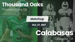 Matchup: Thousand Oaks High vs. Calabasas  2017