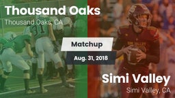 Matchup: Thousand Oaks High vs. Simi Valley  2018