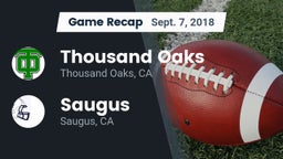 Recap: Thousand Oaks  vs. Saugus  2018