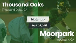Matchup: Thousand Oaks High vs. Moorpark  2018