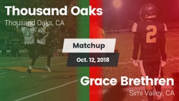 Matchup: Thousand Oaks High vs. Grace Brethren  2018